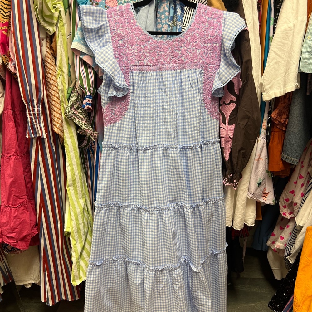 J. Marie Dress Blue Gingham